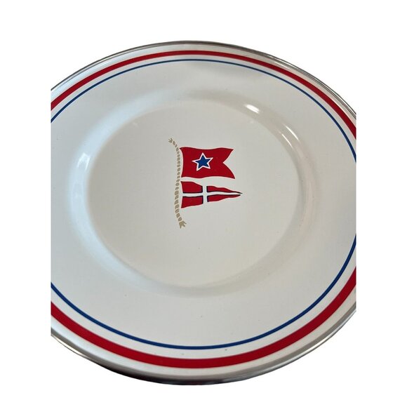 Target American Picnic Enamel metal Dinner Plates/Bowls Set of 8 - Picture 5 of 7
